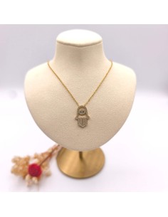 COLLAR MANO DE FÁTIMA ACERO INOXIDABLE