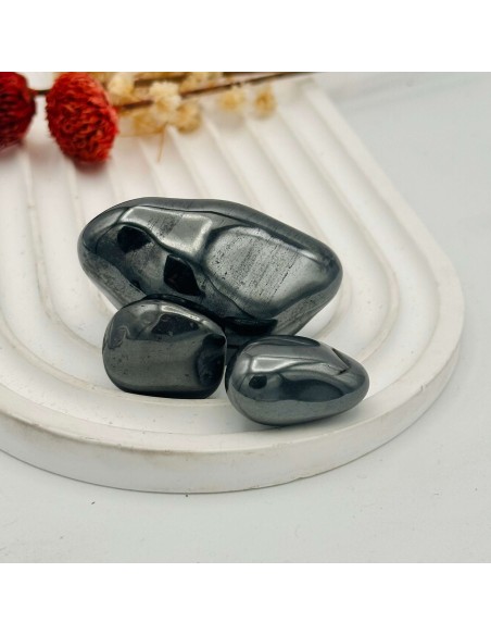 Hematite rolada para estabilidade emocional, coragem e proteção energética