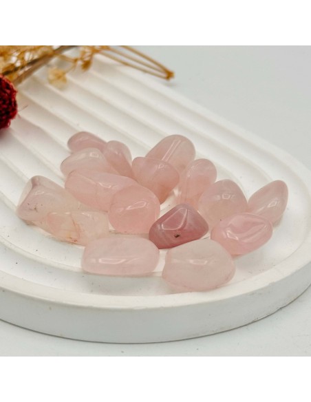 Quartzo rosa rolado para amor próprio, harmonia emocional e cura do coração
