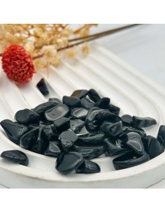 Turmalina negra rolada 0,5 a 1 cm pedra natural 2