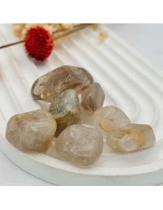 Quartzo rutilado rolado 2 a 3 cm pedra natural