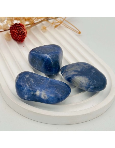 Sodalite rolada para intuição ampliada, clareza mental e equilíbrio vibracional