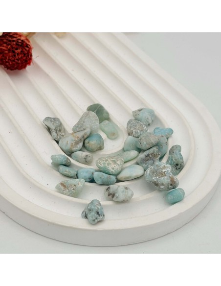 Larimar rolada 1 a 1,5 cm cristal natural