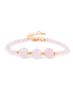 Cristal de cuarzo rosa para amor propio, sanación emocional y paz interior.