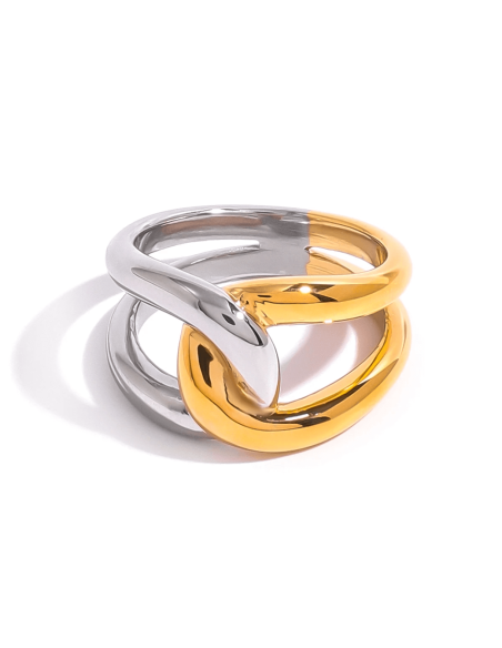 Anillo de acero inoxidable que promueve equilibrio interior, protección energética y armonía entre luz y sombra