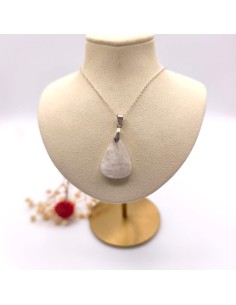 Colgante de piedra de la luna en forma libre para intuición activa, equilibrio emocional y sensibilidad consciente