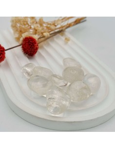 Quartzo Cristal rolado para pureza, clareza e elevação energética