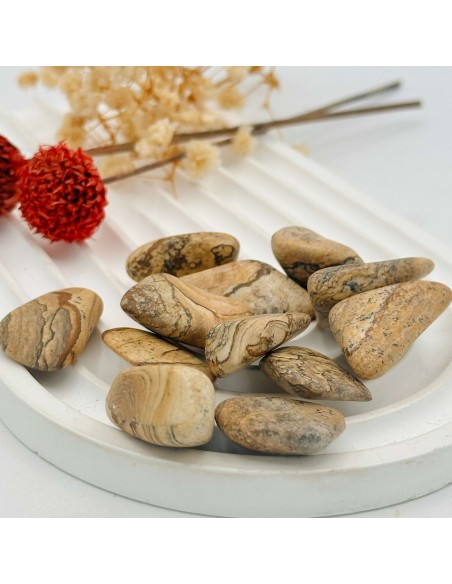 Jaspe Paisaje rodado para enraizamiento, armonía interior y estabilidad vibracional