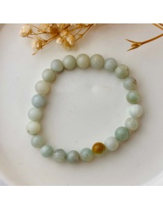 Pulseira de amazonite para calma mental, equilíbrio emocional e comunicação serena