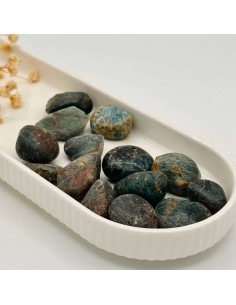 Apatito azul rolado 2 a 3 cm para comunicação clara, motivação interior e expansão da consciência