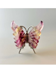 Borboleta de fluorite pedra natural