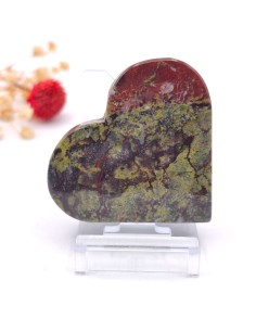 Corazón de jaspe sangre de dragón 4 a 5 cm para fuerza interior y renovación energética 2