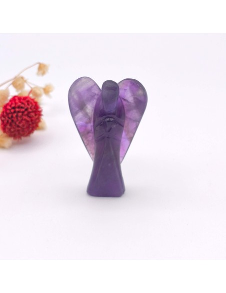 Ángel de amatista 6 cm para protección espiritual y paz interior