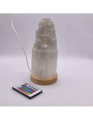 Candeeiro de Selenite LED | Purificação e energia multicolor