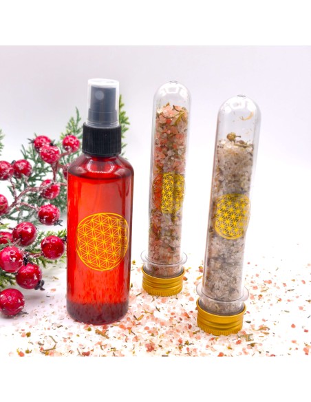 Kit Ritual de Fin de Año para limpieza, elevación vibracional y apertura de caminos con la Flor de la Vida.