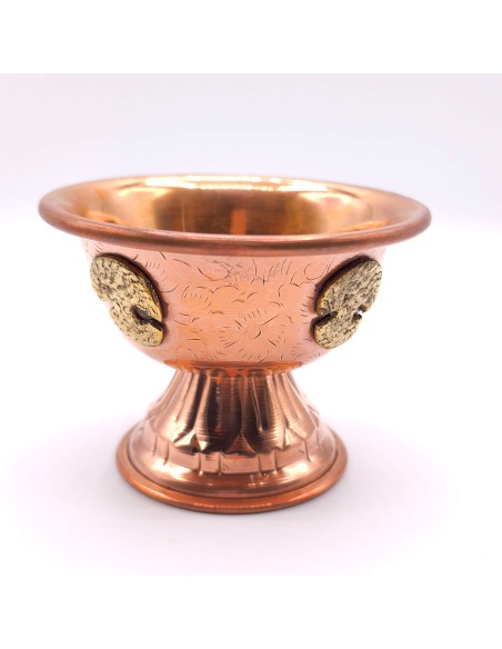Taça ritual de cobre com símbolo da Árvore da Vida para rituais espirituais.