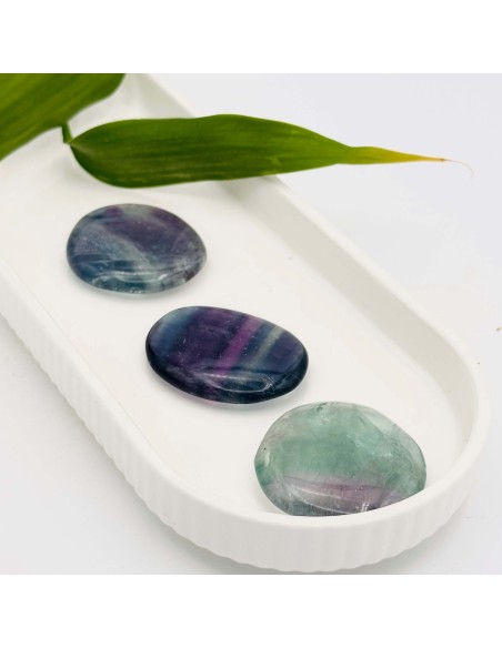 Fluorite Rolada Plana | Clareza mental e equilíbrio