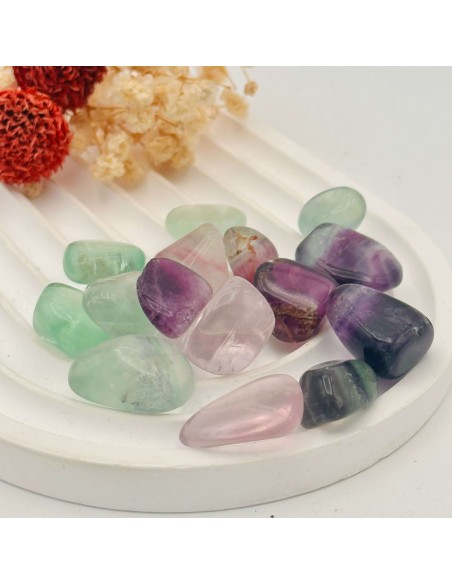 Fluorita rodada para claridad mental, equilibrio y protección energética