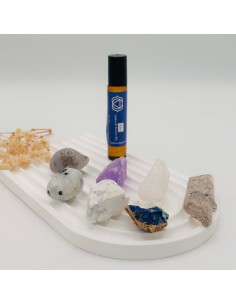 Kit de cristales para conexión, intuición y meditación, con activación del tercer ojo y expansión espiritual.