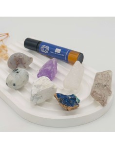 Kit de cristales para conexión, intuición y meditación, con activación del tercer ojo y expansión espiritual. 2