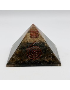 Pirámide de Labradorita en Orgonite | Protección e intuición espiritual