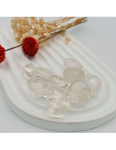 Quartzo Cristal rolado para pureza, clareza e elevação energética
