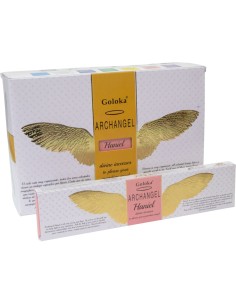 Incienso Goloka Arcángel Haniel en varilla para intuición, equilibrio emocional y conexión angélica