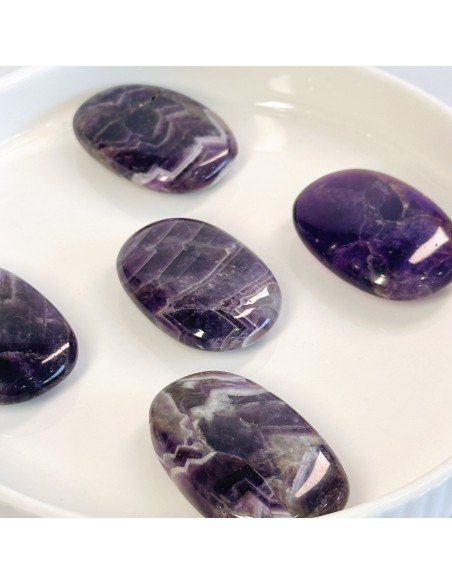 Amatista Chevron Rodada | Claridad espiritual y equilibrio