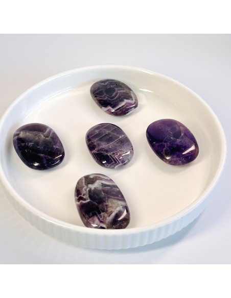 Amatista Chevron Rodada | Claridad espiritual y equilibrio