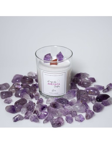 Vela de ametista para paz interior, clareza mental e elevação espiritual