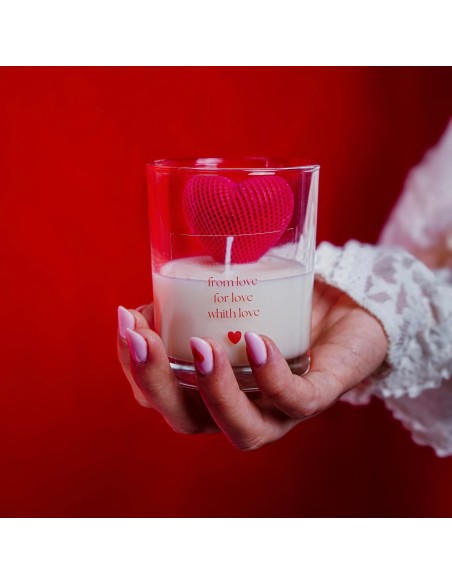 Vela Coração para ritual de amor consciente e intenção emocional