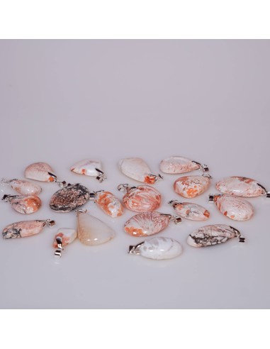 Colgante de Scolecita forma libre para elevación espiritual, meditación profunda y armonización del chakra coronario