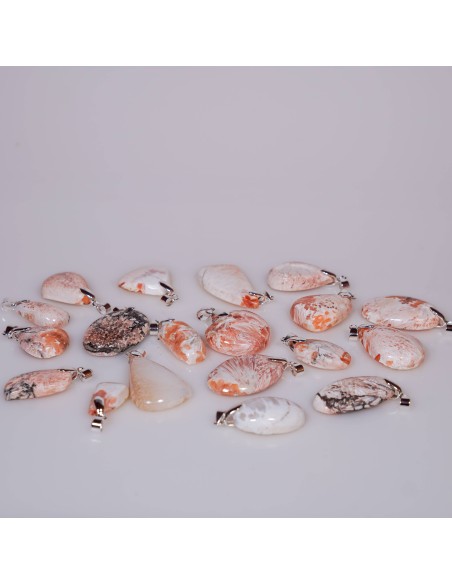 Colgante de Scolecita forma libre para elevación espiritual, meditación profunda y armonización del chakra coronario