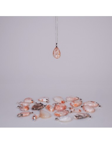 Colgante de Scolecita forma libre para elevación espiritual, meditación profunda y armonización del chakra coronario