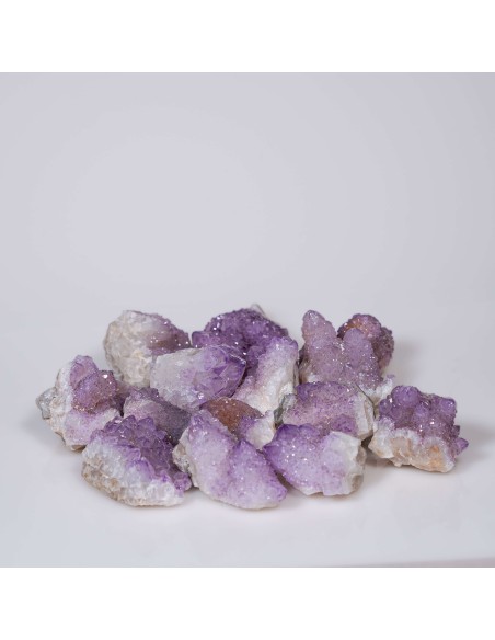 Drusa de Amatista Cactus para elevación espiritual, protección energética y meditación profunda