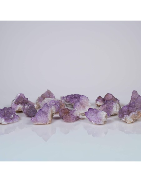 Drusa de Amatista Cactus para elevación espiritual, protección energética y meditación profunda