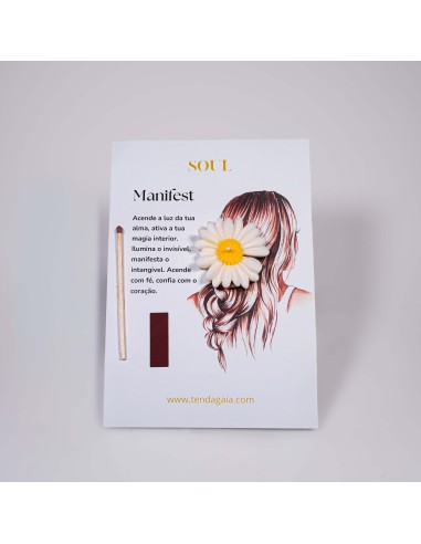 Vela Manifest Margarida para intenção clara, luz interior e manifestação consciente com magia suave