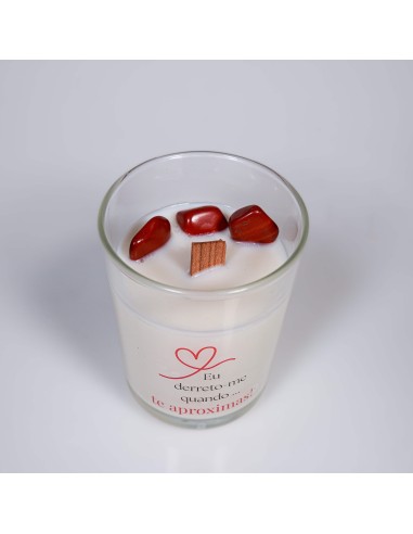 Vela com Jaspe Vermelho | Motivação e Proteção