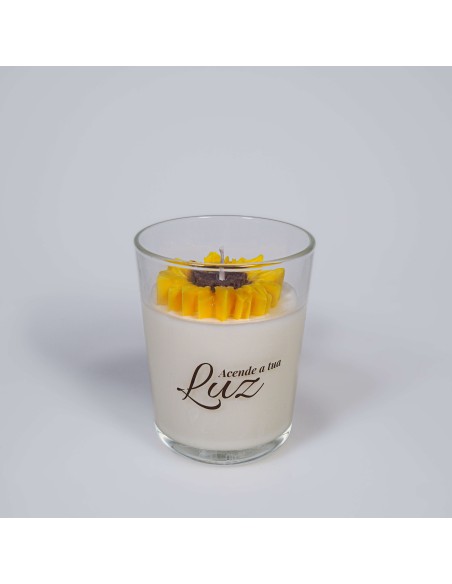 Vela girassol Acende a tua luz para motivação e força interior