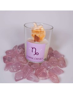 VELA DEL SIGNO CAPRICORNIO CON CRISTAL