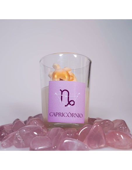 VELA DEL SIGNO CAPRICORNIO CON CRISTAL