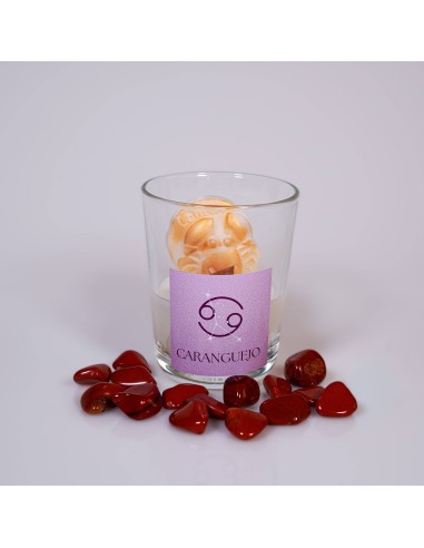 VELA DEL SIGNO CÁNCER CON CRISTAL
