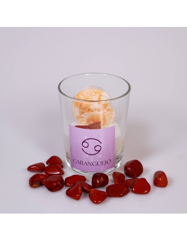 VELA DEL SIGNO CÁNCER CON CRISTAL
