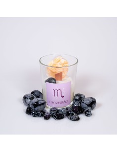 VELA DO SIGNO DE ESCORPIÃO COM CRISTAL