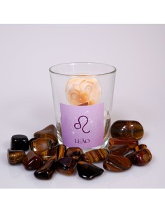 VELA DEL SIGNO LEO CON CRISTAL