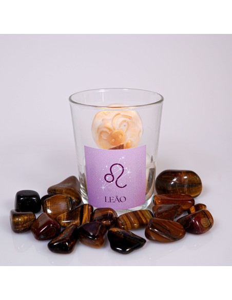 VELA DO SIGNO DE LEÃO COM CRISTAL