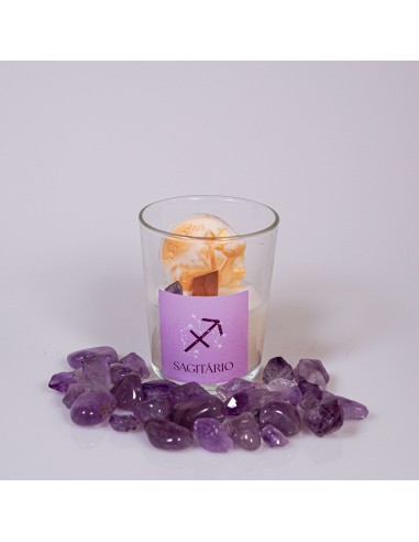 VELA DEL SIGNO SAGITARIO CON CRISTAL