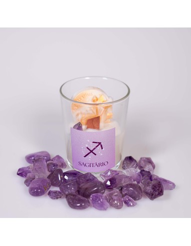 VELA DEL SIGNO SAGITARIO CON CRISTAL