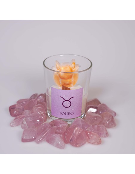 Vela del Signo tauro con Cristal | 100g