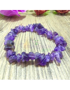 Pulsera de amatista extra chip para serenidad profunda, protección espiritual y claridad intuitiva